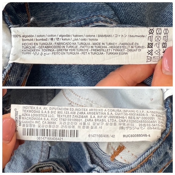 🏷️ SOLD •ZARA •  Super High Rise Straight Leg Z1975 Jeans • 10 - Picture 14 of 15